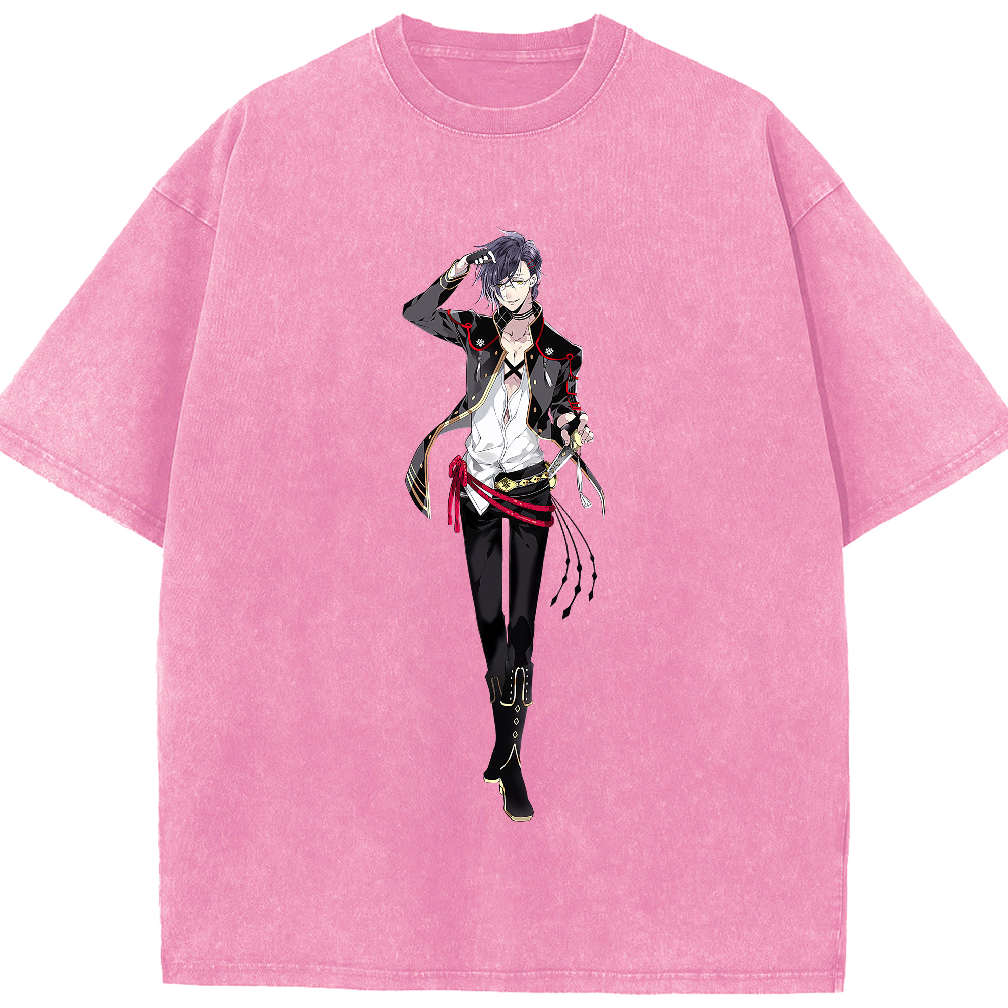（画像用） 刀剣乱舞 Touken Ranbu 綿100% ヴィンテージ風 半袖Tシャツ（フロントプリント）